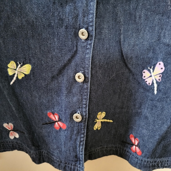 Betsy's Things Petites Jean Shirt With Dragonflies Sz 16P - Picture 3 of 6